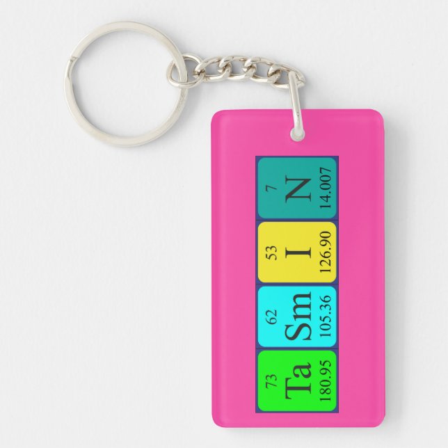 Tasmin periodic table name keyring (Front)