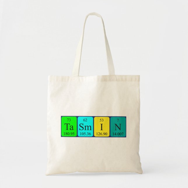 Tasmin periodic table name tote bag (Front)