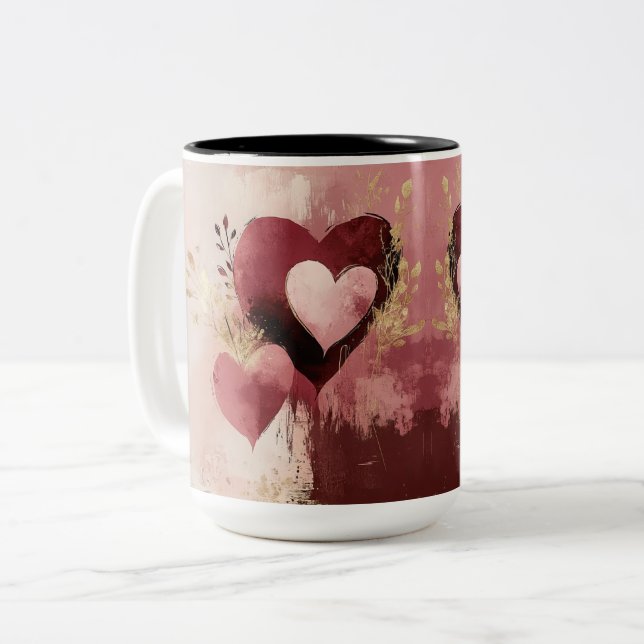 Tasse 2 Couleurs Personalized Valentine Coffee Mug (Front Left)