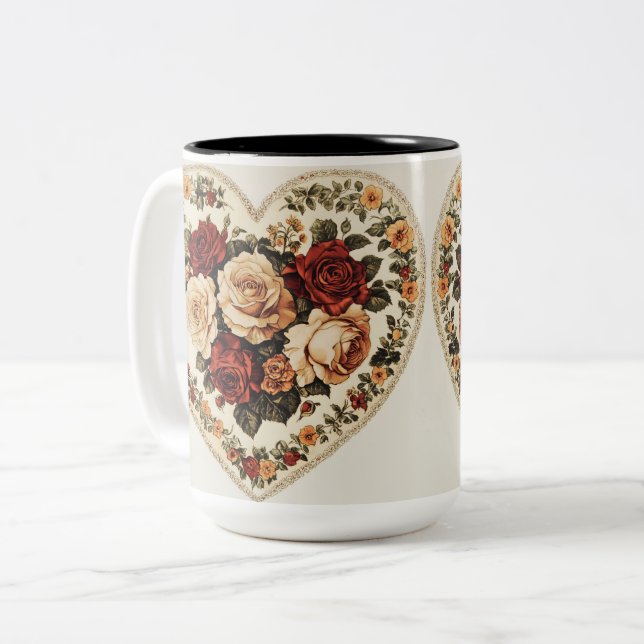 Tasse 2 Couleurs Personalized Valentine Coffee Mug (Front Left)