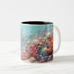 Tasse 2 Couleurs Under the sea Mug, Ocean Vibes Dr Two-Tone Coffee Mug