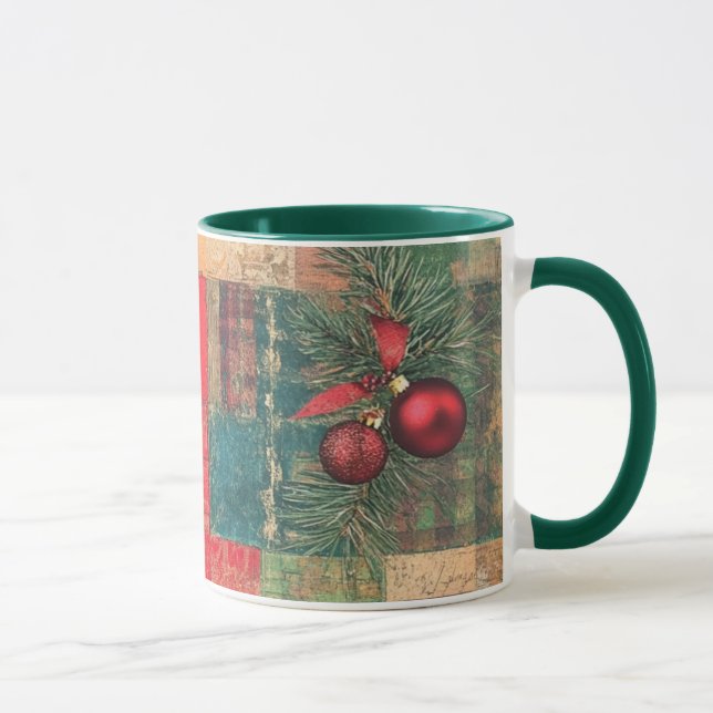Tasse Christmas Collage Junk Journal Var02 Mug (Right)