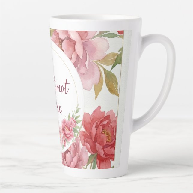Tasse latte florale Petit mot doux Mug (Right)