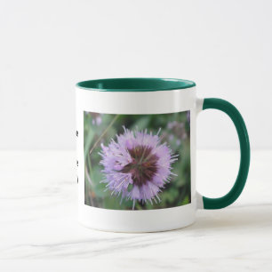 Tasse lila Blütenkugel: have a nice day Mug