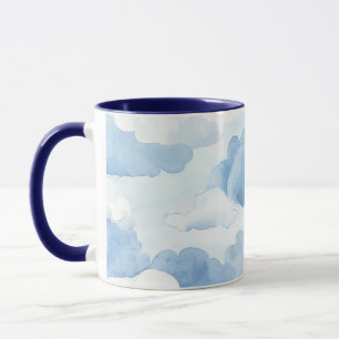 Tasse mit hellblauen Wolkendesign 350ml Mug