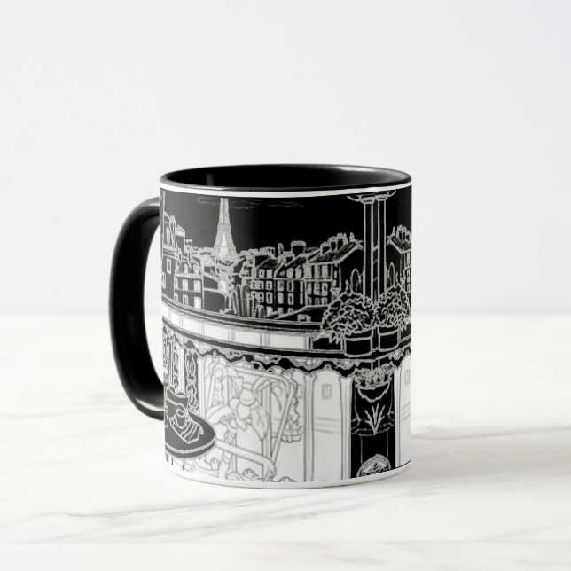 Tasse paris, france, Eiffel Tower Mug (Front Left)