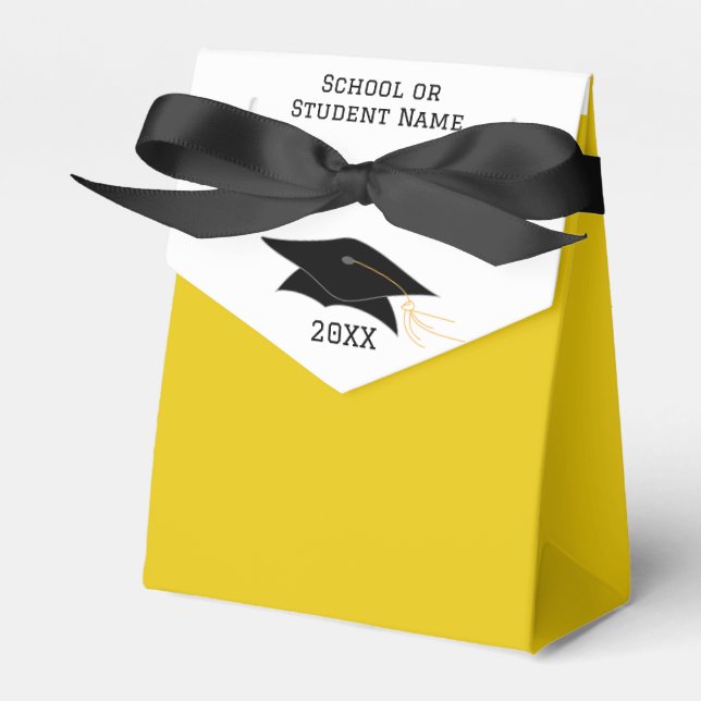 Tassel and Grad Cap Graduation Favour Box (Front Side)