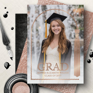 Tassel Arch Foil Graduation Announcement