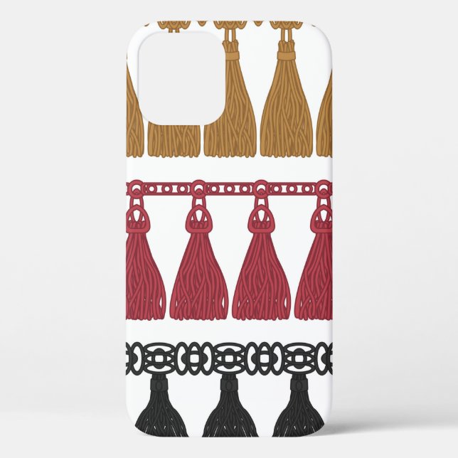 Tassel garland set. Isolated tassel fringe border  Case-Mate iPhone Case (Back)