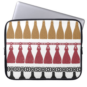 Tassel garland set. Isolated tassel fringe border Laptop Sleeve