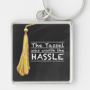 Tassel Hassle Silver Key Ring