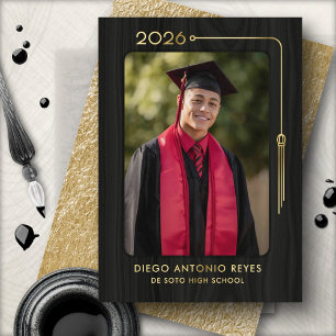 Tassel Male Photo Graduation Foil Announcement