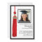 Tassel Photo Graduation Invitation Red & White