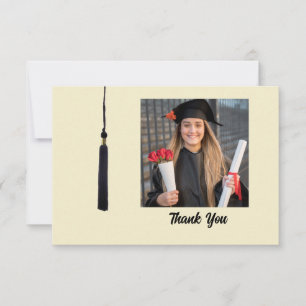 Tassel Photo Graduation Thank You Card