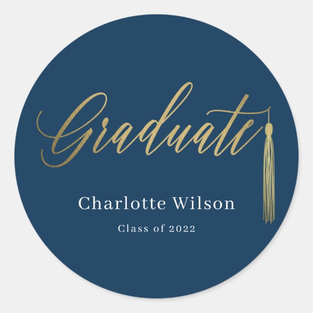 Tassel Pride Graduation Stickers or Envelope Seals (Front)