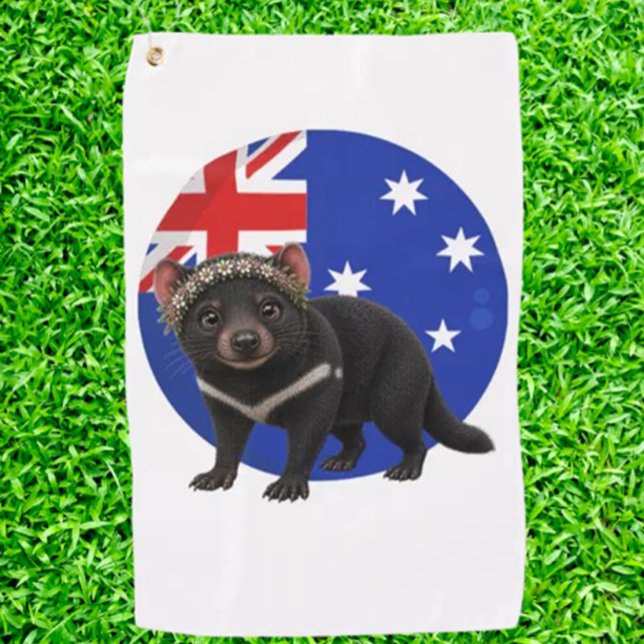  Tassie Devil inspired golf collection Towel (Bold, playful, and packed with personality, they’re perfect for golfers who love to add a bit of fla)