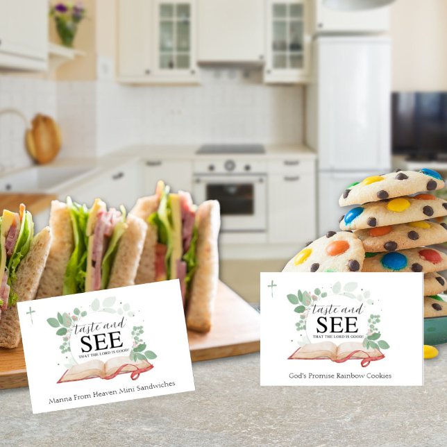 Taste And See Religious Food Cards Poster (Creator Uploaded)
