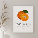 Taste and See Vintage Oranges Bible Art Print<br><div class="desc">This simple,  stylish art print features vintage painted oranges and elegant typography that reads, ”Taste and See that the Lord is Good.” Add an elegant splash of colour to your kitchen or dining room,  along with a reminder of God’s goodness. The background colour can be customised,  if desired.</div>