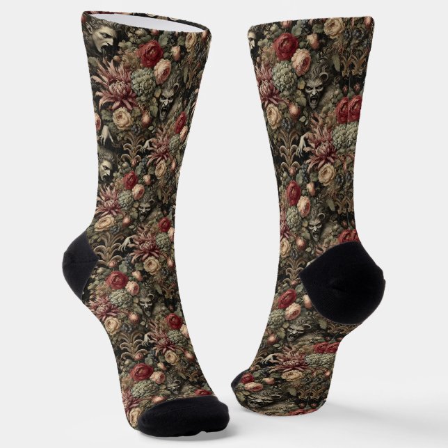 Taste Like Baroque – Gothic Victorian Tapestry Socks (Angled)
