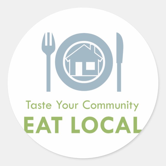 Taste Local Classic Round Sticker (Front)