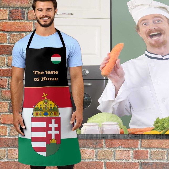 Taste of Home & Hungarian Flag, Hungary /Cooking Apron (Creator Uploaded)