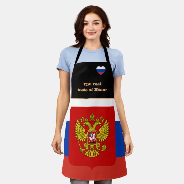 Taste of Home & Russian Flag, Russia /Cooking Apron (Worn)
