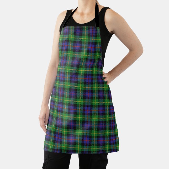 Taste of Scotland Clan Farquharson Tartan Plaid Apron (Insitu)