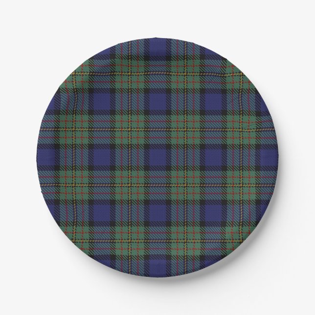 Taste of Scotland Clan MacLaren Tartan Plaid Paper Plate (Front)