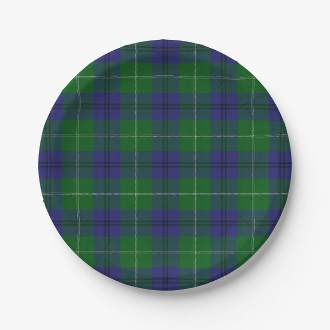 Taste of Scotland Clan Oliphant Tartan Plaid Paper Plate (Front)