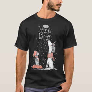 Taste of Winter snow falling girl unicorn cloud wo T-Shirt