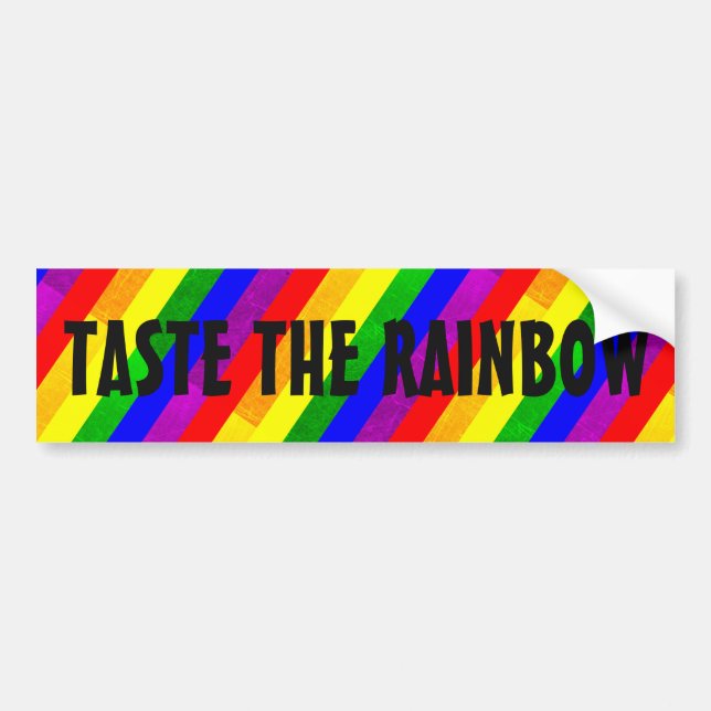 Taste the Rainbow LGBT Bumper Sticker (Front)
