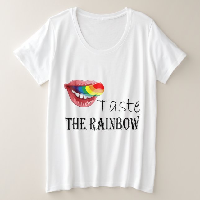 taste the rainbow plus size T-Shirt (Design Front)