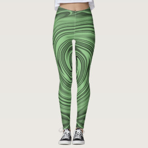 Tasteful Black Monochrome Blurred Stripes Leggings