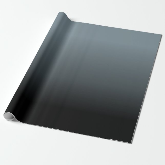 Tasteful Monochrome Flat Shading Wrapping Paper (Unrolled)