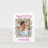 Tasteful Pretty Sweet Girl Custom Photo Birthday