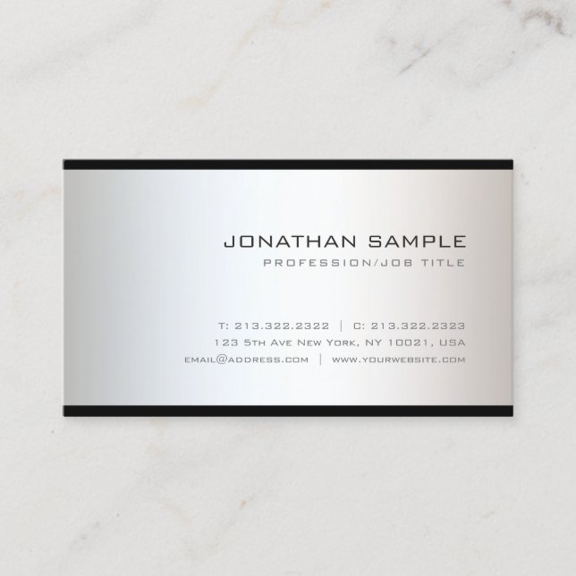 Tasteful Smart Professional Design Modern Unique Business Card (Front)