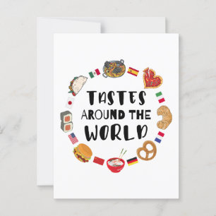 Tastes around the world postcard