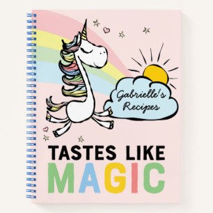 Tastes Like Magic Unicorn Recipe Notebook