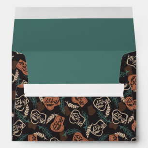Tasty Bread Toast Pattern in Black Background Envelope