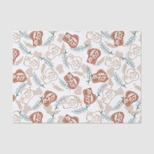 Tasty Bread Toast Pattern Tissue Paper