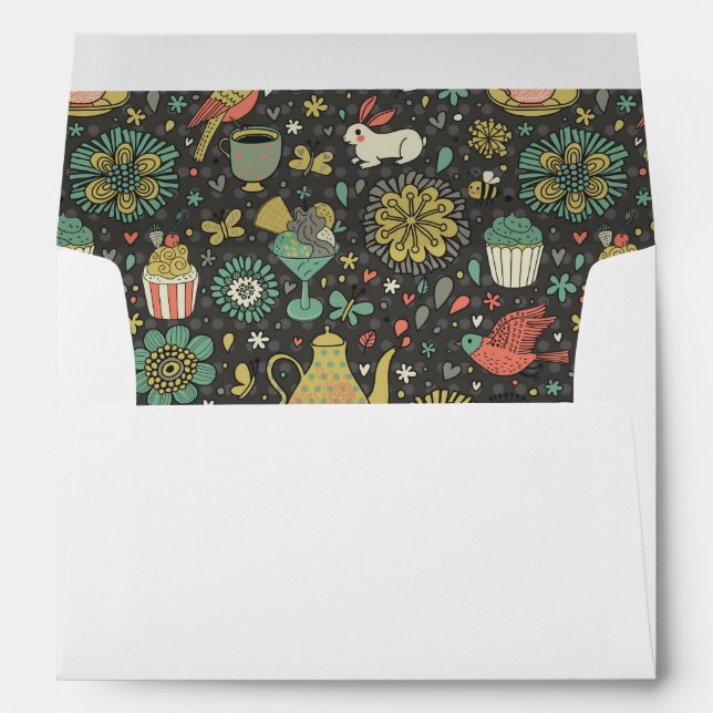 Tasty bright Tea Card Envelopes (Back (Bottom))