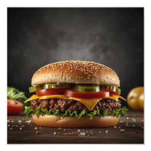 Tasty Cheeseburger  Photo Print