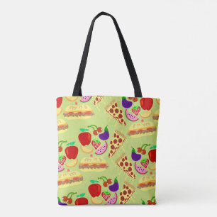 Tasty Cute Food Pattern Fun Tasty Design Tote Bag