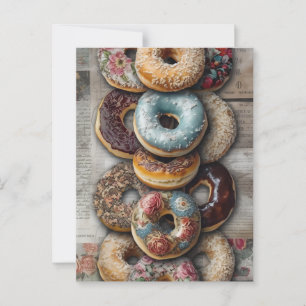 Tasty Decorative Bagels Postcard