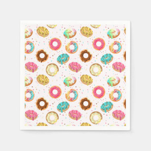 Tasty Doughnuts Seamless Pattern Napkin