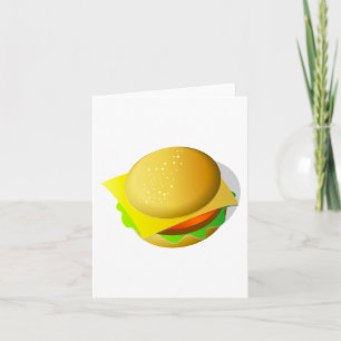 Tasty Hamburger Takeaway Food Note Cards