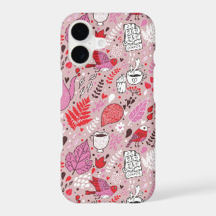 Tasty pattern with birds and flowers