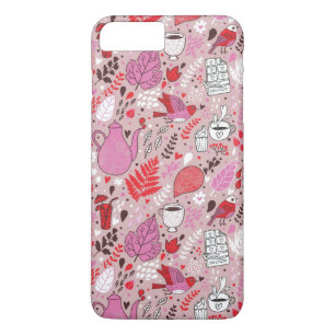 Tasty pattern with birds and flowers Case-Mate iPhone case