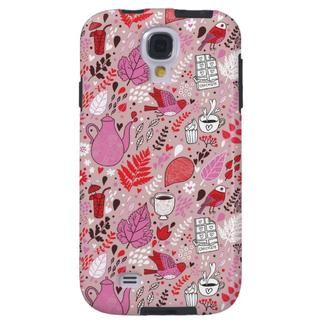 Tasty pattern with birds and flowers Case-Mate samsung galaxy case (Back)