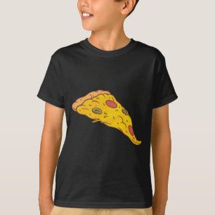 Tasty Piece of Pizza Cartoon Design T-Shirt